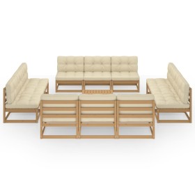 vidaXL 13-tlg. Garten-Lounge-Set mit Kissen Kiefer Massivholz