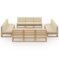 vidaXL 13-tlg. Garten-Lounge-Set mit Kissen Kiefer Massivholz vidaXL 13-tlg. Garten-Lounge-Set mit Kissen Kiefer Massivholz