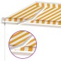 Automatische Markise mit LED & Windsensor 500x350 cm Gelb/Weiß Automatische Markise mit LED & Windsensor 500x350 cm Gelb/Weiß
