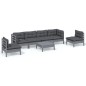 vidaXL 7-tlg. Garten-Lounge-Set mit Kissen Kiefer Massivholz