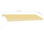 Automatische Markise mit LED & Windsensor 500x350 cm Gelb/Weiß Automatische Markise mit LED & Windsensor 500x350 cm Gelb/Weiß