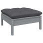 vidaXL 11-tlg. Garten-Lounge-Set mit Kissen Grau Kiefernholz vidaXL 11-tlg. Garten-Lounge-Set mit Kissen Grau Kiefernholz
