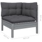 vidaXL 11-tlg. Garten-Lounge-Set mit Kissen Grau Kiefernholz vidaXL 11-tlg. Garten-Lounge-Set mit Kissen Grau Kiefernholz