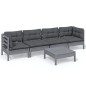 vidaXL 5-tlg. Garten-Lounge-Set mit Kissen Kiefer Massivholz vidaXL 5-tlg. Garten-Lounge-Set mit Kissen Kiefer Massivholz