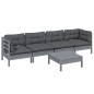 vidaXL 5-tlg. Garten-Lounge-Set mit Kissen Kiefer Massivholz vidaXL 5-tlg. Garten-Lounge-Set mit Kissen Kiefer Massivholz