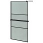 vidaXL Duschwand mit Ablage für Walk-In-Dusche Schwarz 100x195 cm ESG vidaXL Duschwand mit Ablage für Walk-In-Dusche Schwarz 100x195 cm ESG