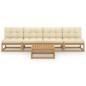vidaXL 5-tlg. Garten-Lounge-Set mit Kissen Kiefer Massivholz vidaXL 5-tlg. Garten-Lounge-Set mit Kissen Kiefer Massivholz