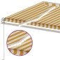 Gelenkarmmarkise Einziehbar mit LED 400x350 cm Gelb & Weiß Gelenkarmmarkise Einziehbar mit LED 400x350 cm Gelb & Weiß