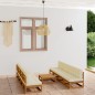 vidaXL 9-tlg. Garten-Lounge-Set mit Kissen Kiefer Massivholz vidaXL 9-tlg. Garten-Lounge-Set mit Kissen Kiefer Massivholz