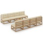 vidaXL 9-tlg. Garten-Lounge-Set mit Kissen Kiefer Massivholz vidaXL 9-tlg. Garten-Lounge-Set mit Kissen Kiefer Massivholz