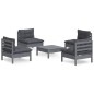 vidaXL 5-tlg. Garten-Lounge-Set mit Anthrazit Kissen Kiefernholz vidaXL 5-tlg. Garten-Lounge-Set mit Anthrazit Kissen Kiefernholz