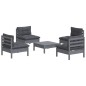 vidaXL 5-tlg. Garten-Lounge-Set mit Anthrazit Kissen Kiefernholz vidaXL 5-tlg. Garten-Lounge-Set mit Anthrazit Kissen Kiefernholz