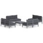 vidaXL 9-tlg. Garten-Lounge-Set mit Anthrazit Kissen Kiefernholz vidaXL 9-tlg. Garten-Lounge-Set mit Anthrazit Kissen Kiefernholz