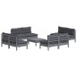 vidaXL 9-tlg. Garten-Lounge-Set mit Anthrazit Kissen Kiefernholz vidaXL 9-tlg. Garten-Lounge-Set mit Anthrazit Kissen Kiefernholz