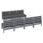 vidaXL 8-tlg. Garten-Lounge-Set mit Anthrazit Kissen Kiefernholz vidaXL 8-tlg. Garten-Lounge-Set mit Anthrazit Kissen Kiefernholz