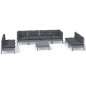 vidaXL 9-tlg. Garten-Lounge-Set mit Kissen Kiefer Massivholz vidaXL 9-tlg. Garten-Lounge-Set mit Kissen Kiefer Massivholz