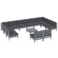 vidaXL 13-tlg. Garten-Lounge-Set mit Kissen Grau Kiefer Massivholz vidaXL 13-tlg. Garten-Lounge-Set mit Kissen Grau Kiefer Massivholz