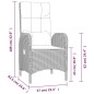 vidaXL 7-tlg. Garten-Essgruppe mit Kissen Grau Poly Rattan vidaXL 7-tlg. Garten-Essgruppe mit Kissen Grau Poly Rattan