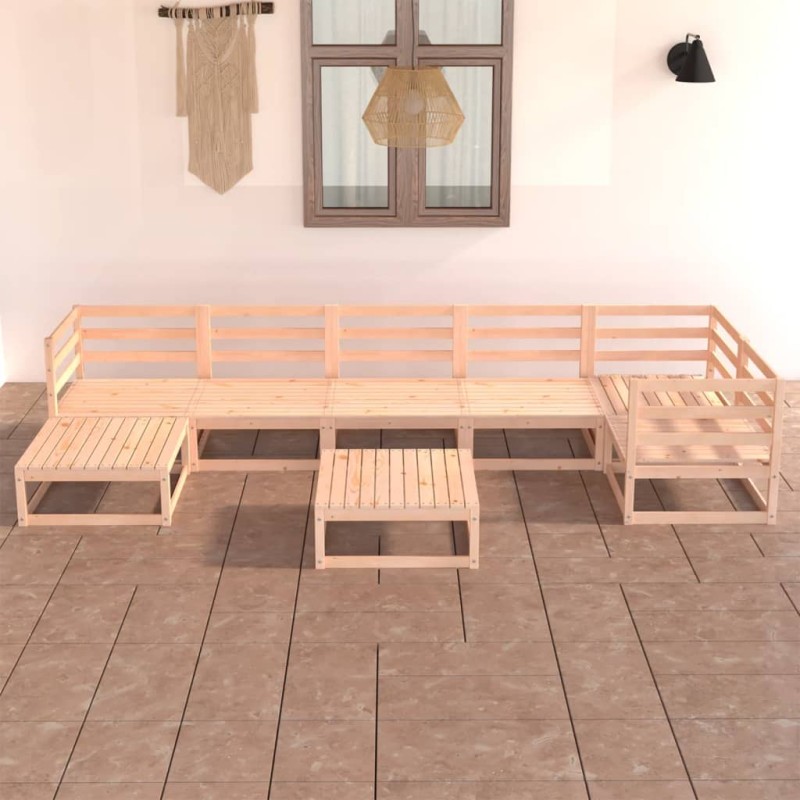 vidaXL 8-tlg. Garten-Lounge-Set Massivholz Kiefer vidaXL 8-tlg. Garten-Lounge-Set Massivholz Kiefer