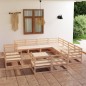 vidaXL 12-tlg. Garten-Lounge-Set Massivholz Kiefer vidaXL 12-tlg. Garten-Lounge-Set Massivholz Kiefer