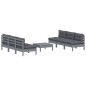vidaXL 7-tlg. Garten-Lounge-Set mit Anthrazit Kissen Kiefernholz vidaXL 7-tlg. Garten-Lounge-Set mit Anthrazit Kissen Kiefernholz