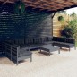 vidaXL 11-tlg. Garten-Lounge-Set mit Kissen Grau Kiefer Massivholz vidaXL 11-tlg. Garten-Lounge-Set mit Kissen Grau Kiefer Massivholz