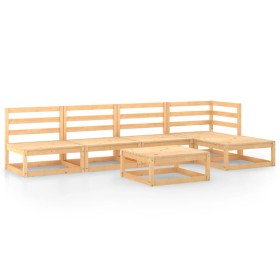 vidaXL 6-tlg. Garten-Lounge-Set Massivholz Kiefer