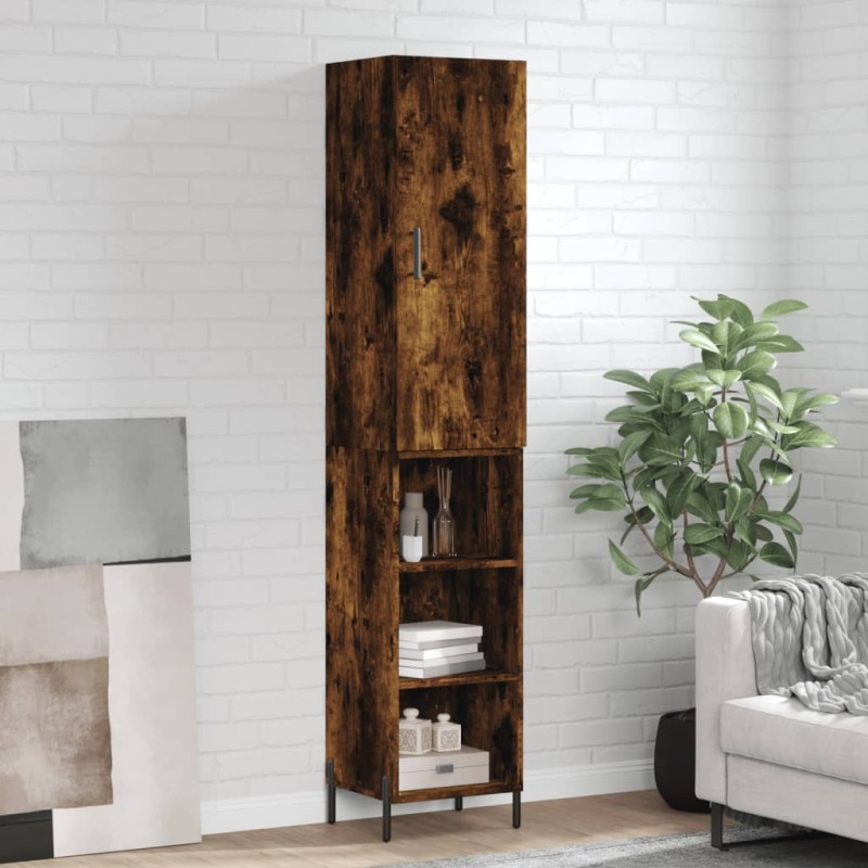 vidaXL Highboard Räuchereiche 34,5x34x180 cm Holzwerkstoff vidaXL Highboard Räuchereiche 34,5x34x180 cm Holzwerkstoff