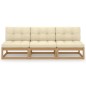 vidaXL 3-Sitzer-Sofa mit Kissen Kiefer Massivholz vidaXL 3-Sitzer-Sofa mit Kissen Kiefer Massivholz