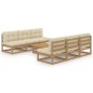 vidaXL 7-tlg. Garten-Lounge-Set mit Kissen Kiefer Massivholz vidaXL 7-tlg. Garten-Lounge-Set mit Kissen Kiefer Massivholz