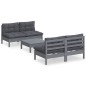 vidaXL 5-tlg. Garten-Lounge-Set mit Anthrazit Kissen Kiefernholz vidaXL 5-tlg. Garten-Lounge-Set mit Anthrazit Kissen Kiefernholz