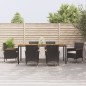 vidaXL 7-tlg. Garten-Essgruppe mit Kissen Schwarz Poly Rattan vidaXL 7-tlg. Garten-Essgruppe mit Kissen Schwarz Poly Rattan
