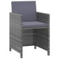 vidaXL 3-tlg. Garten-Essgruppe mit Kissen Poly Rattan Grau vidaXL 3-tlg. Garten-Essgruppe mit Kissen Poly Rattan Grau