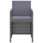 vidaXL 3-tlg. Garten-Essgruppe mit Kissen Poly Rattan Grau vidaXL 3-tlg. Garten-Essgruppe mit Kissen Poly Rattan Grau