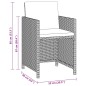 vidaXL 3-tlg. Garten-Essgruppe mit Kissen Poly Rattan Grau vidaXL 3-tlg. Garten-Essgruppe mit Kissen Poly Rattan Grau