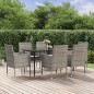 vidaXL 7-tlg. Garten-Essgruppe mit Kissen Anthrazit Poly Rattan vidaXL 7-tlg. Garten-Essgruppe mit Kissen Anthrazit Poly Rattan