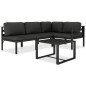 vidaXL 5-tlg. Garten-Lounge-Set mit Kissen Aluminium Anthrazit vidaXL 5-tlg. Garten-Lounge-Set mit Kissen Aluminium Anthrazit