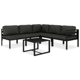 vidaXL 6-tlg. Garten-Lounge-Set mit Kissen Aluminium Anthrazit 