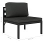vidaXL 6-tlg. Garten-Lounge-Set mit Kissen Aluminium Anthrazit vidaXL 6-tlg. Garten-Lounge-Set mit Kissen Aluminium Anthrazit