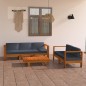 vidaXL 5-tlg. Garten-Lounge-Set mit Dunkelgrauen Auflagen Akazienholz vidaXL 5-tlg. Garten-Lounge-Set mit Dunkelgrauen Auflagen Akazienholz