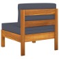 vidaXL 5-tlg. Garten-Lounge-Set mit Dunkelgrauen Auflagen Akazienholz vidaXL 5-tlg. Garten-Lounge-Set mit Dunkelgrauen Auflagen Akazienholz