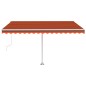 Automatische Markise mit LED & Windsensor 450x350 Orange/Braun Automatische Markise mit LED & Windsensor 450x350 Orange/Braun