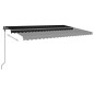 vidaXL Markise Manuell Einziehbar mit LED 5x3 m Anthrazit vidaXL Markise Manuell Einziehbar mit LED 5x3 m Anthrazit