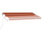 Automatische Markise mit LED & Windsensor 450x350 Orange/Braun Automatische Markise mit LED & Windsensor 450x350 Orange/Braun
