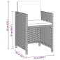 vidaXL 3-tlg. Garten-Essgruppe mit Kissen Poly Rattan Braun vidaXL 3-tlg. Garten-Essgruppe mit Kissen Poly Rattan Braun