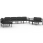 vidaXL 8-tlg. Garten-Lounge-Set mit Kissen Aluminium Anthrazit vidaXL 8-tlg. Garten-Lounge-Set mit Kissen Aluminium Anthrazit