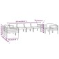 vidaXL 8-tlg. Garten-Lounge-Set mit Kissen Aluminium Anthrazit vidaXL 8-tlg. Garten-Lounge-Set mit Kissen Aluminium Anthrazit