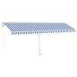 vidaXL Automatische Markise mit LED & Windsensor 600x350 Blau und Weiß vidaXL Automatische Markise mit LED & Windsensor 600x350 Blau und Weiß