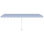 vidaXL Automatische Markise mit LED & Windsensor 600x350 Blau und Weiß vidaXL Automatische Markise mit LED & Windsensor 600x350 Blau und Weiß