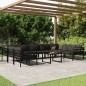 vidaXL 10-tlg. Garten-Lounge-Set mit Kissen Aluminium Anthrazit vidaXL 10-tlg. Garten-Lounge-Set mit Kissen Aluminium Anthrazit